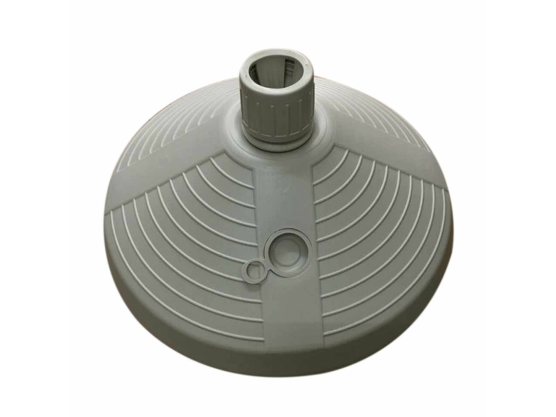 Base de sombrilla redonda de plástico Marbueno, 38 x 38 x 14 cm, 10 l, color blanco, para jardín y piscina, 10502