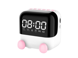 Reloj despertador digital con espejo Altavoz Bluetooth inalámbrico a prueba de agua