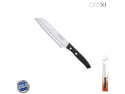 Cuchillo aspen santoku hoja acero inoxidable 17 cm. negro