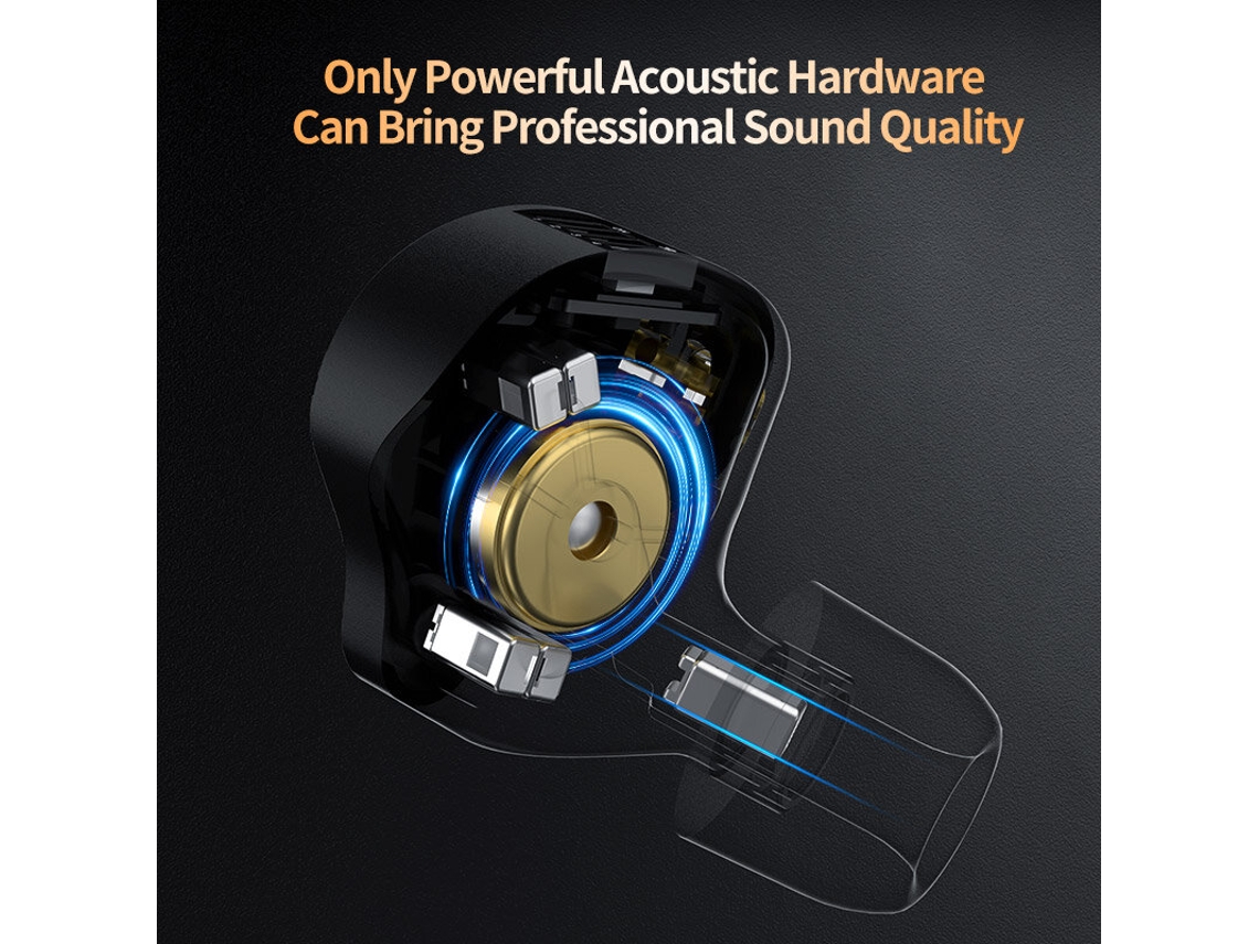 Auriculares intraaurales KZ ZS12 Pro X 5BA1DD con 12 transductores, monitor de graves, alta fidelidad, 3,5 mm, con cable y cable desmontable.