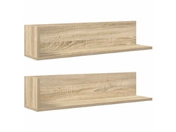 Maison Exclusive - Estantes Pared 2 Uds Madera Roble Sonoma 75x16,5x16,5 Cm