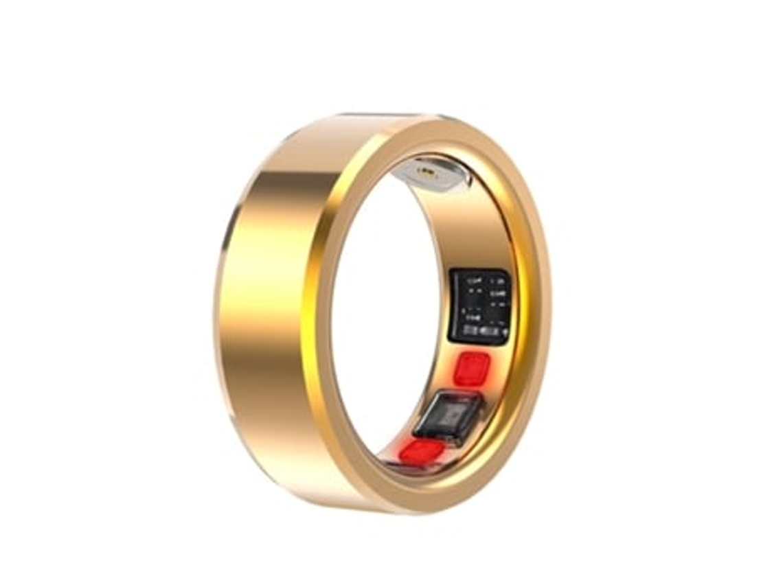 Anillo inteligente AUJEZON C3 con seguimiento de actividad física y estuche de carga 20# Oro