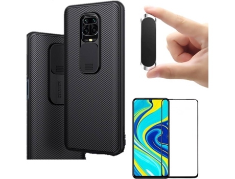 Carcasa, Protector y Soporte Xiaomi Mi Note 9 Pro Nillkin Camshield Negro