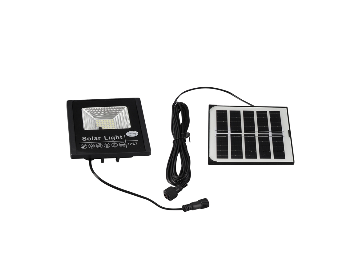 Rebe-foco Solar De 25w 44leds Con Control Remoto, Regulable, Temporizador, 1500mah Para Jardín Y Calle, Luz De Seguridad Exterior