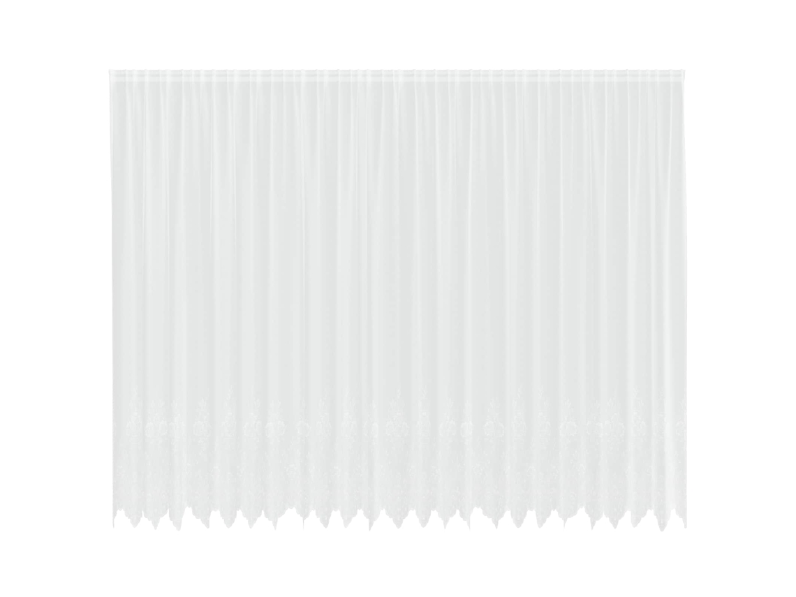 Maison Exclusive - Cortina De Encaje Con Cortinas Floral 280 X 600 Cm Poliéster