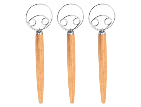 Batidor de masa, mezclador de pan, gancho de masa de cocina, mezclador de mano de madera, herramientas para hornear, estilo 2