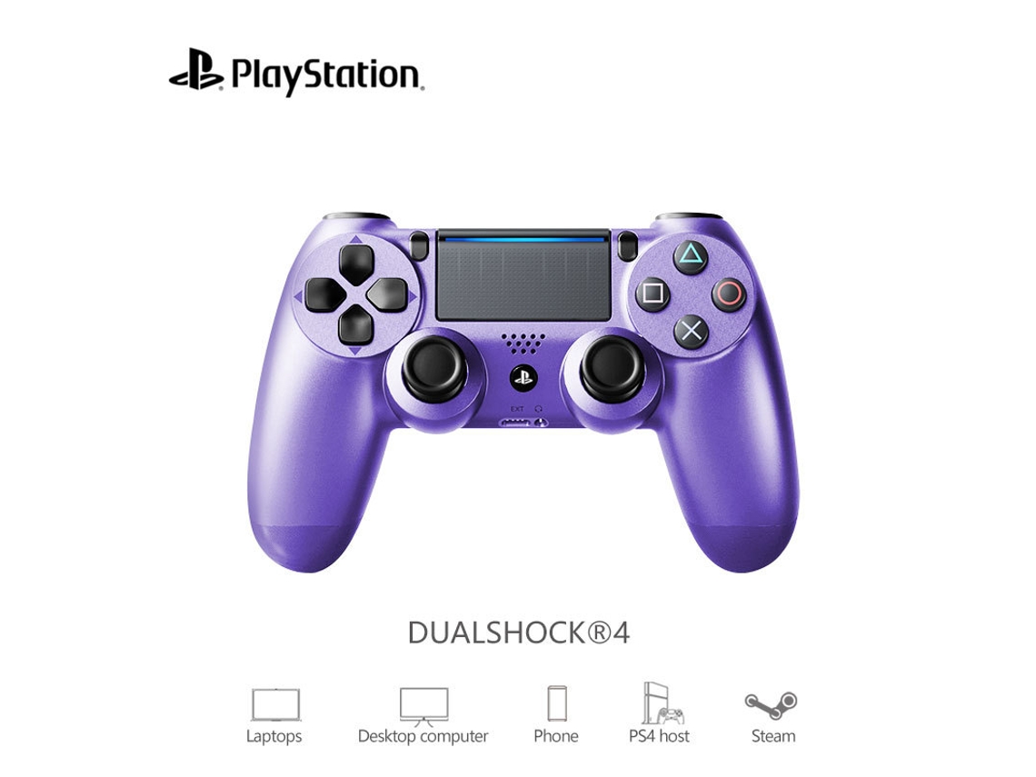 Mando inalámbrico Bluetooth con vibración para PS4, morado