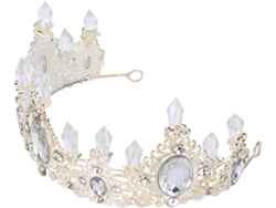 Diadème De Mariée En Strass Argenté Glacé, Cuelloronne Élégante Para Cheveux