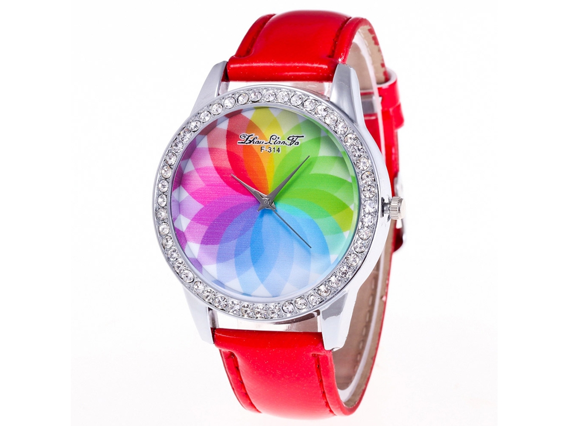 Reloj Analógico De Cuarzo Con Correa De Cuero Ajustable Rebirth Rectangular (blanco)
