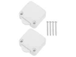2 Interruptores De Puerta Para Luz De Armario Interruptor Eléctrico De Encendido Y Apagado Suministro 3,8x3,3cm Blanco