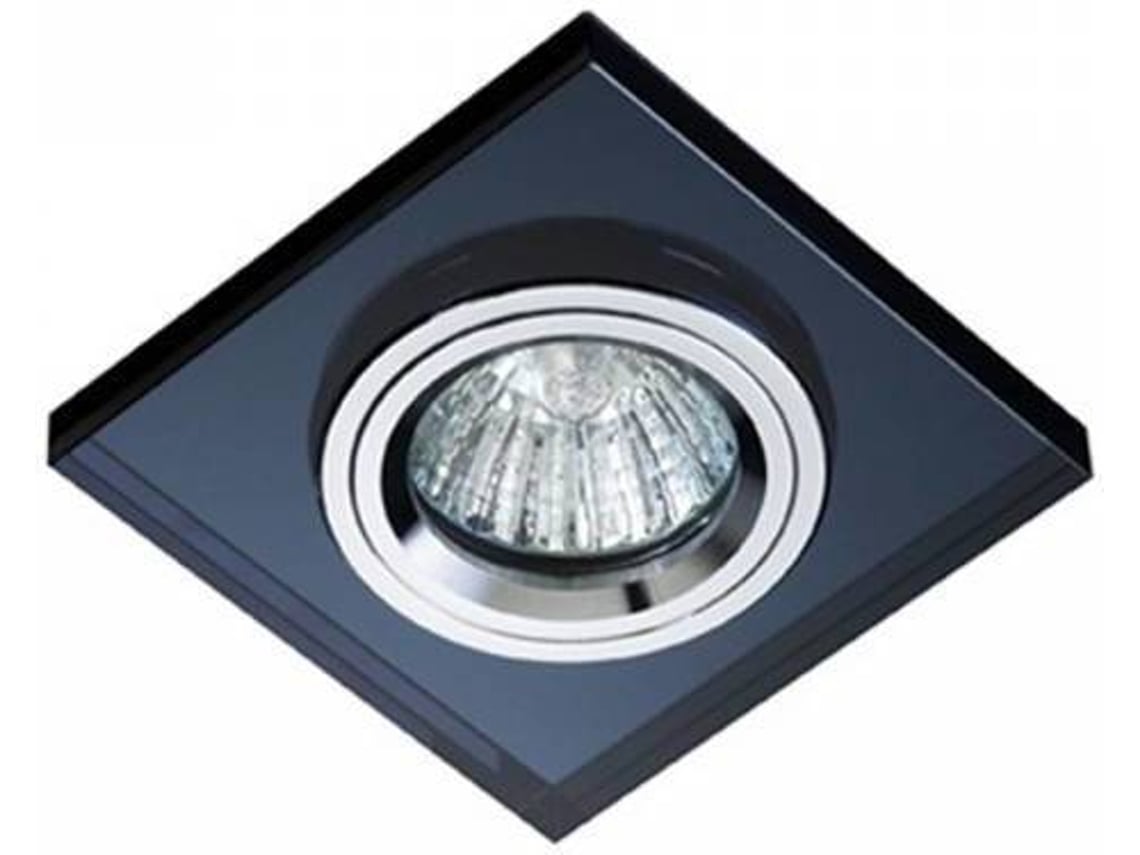 Lámpara de Techo Empotrado CRISTALRECORD Luxor (Negro - GU10 - 50 W - Aluminio)