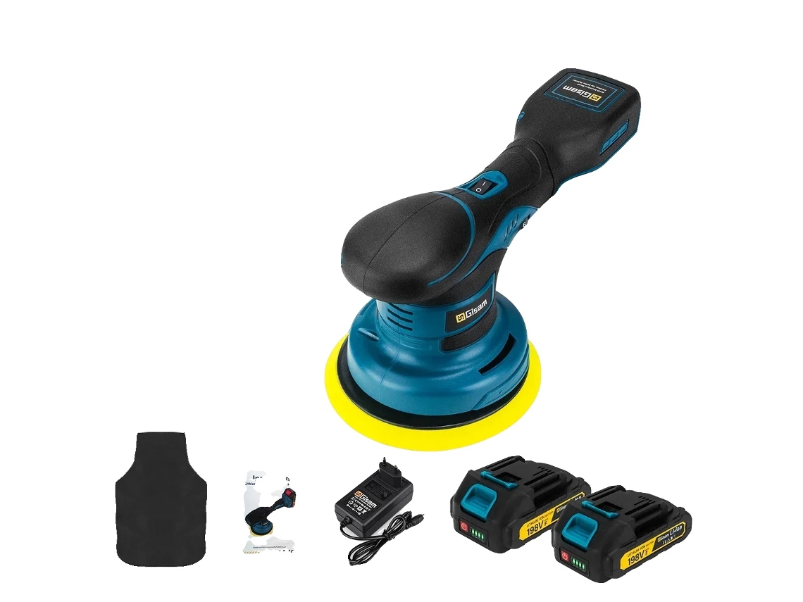Pulidora de coches, motor sin escobillas, velocidad ajustable, 2 baterías OEM
