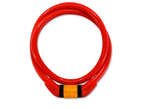 Candado de bicicleta CRAZY SAFETY Rojo para niños con sistema de correspondencia numérica