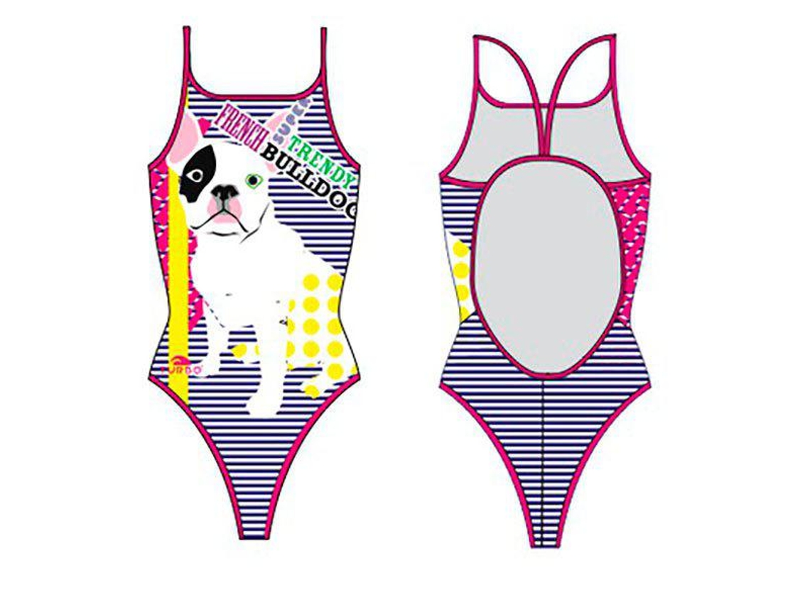 Traje de baño para Mujer TURBO Bulldog Rosa para Natacion (L)