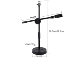 Suporte Para Telefone Suspenso Ajustável Com Gimbals E Clip Rotativo 360° Para Mesa Vlog Gravação