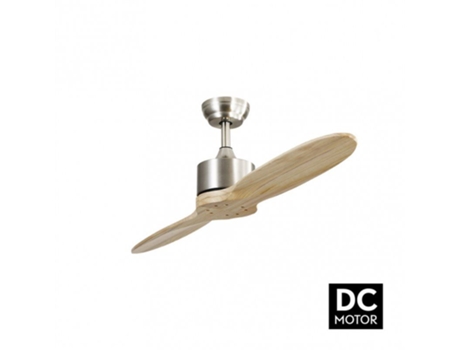 Ventilador Dc Leste Niquel 2 Aspas Haya Sin Luz 5 Velocidades Remoto Temporizador 132d FABRILAMP