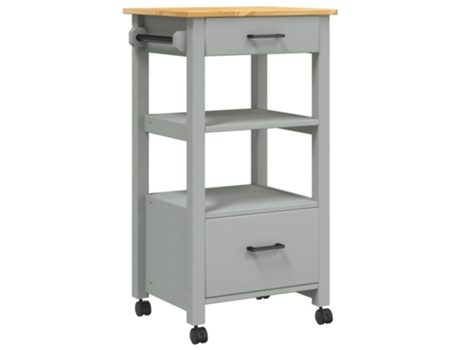 Carrito De Cocina VIDAXL Gris Madera (48x40x90 cm)