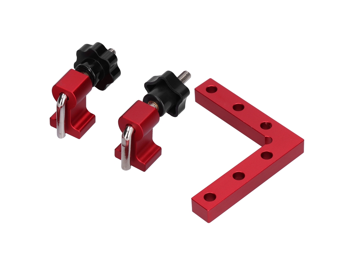 Herramienta de sujeción en ángulo recto de 90° para carpinteros, abrazadera en forma de L, soporte de posicionamiento para paneles de 120 mm