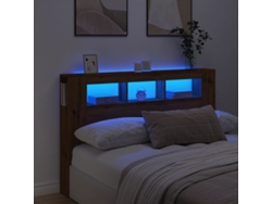 Cabecero Led Madera Ingeniería Roble Artisan 160x18,5x103,5 Cm