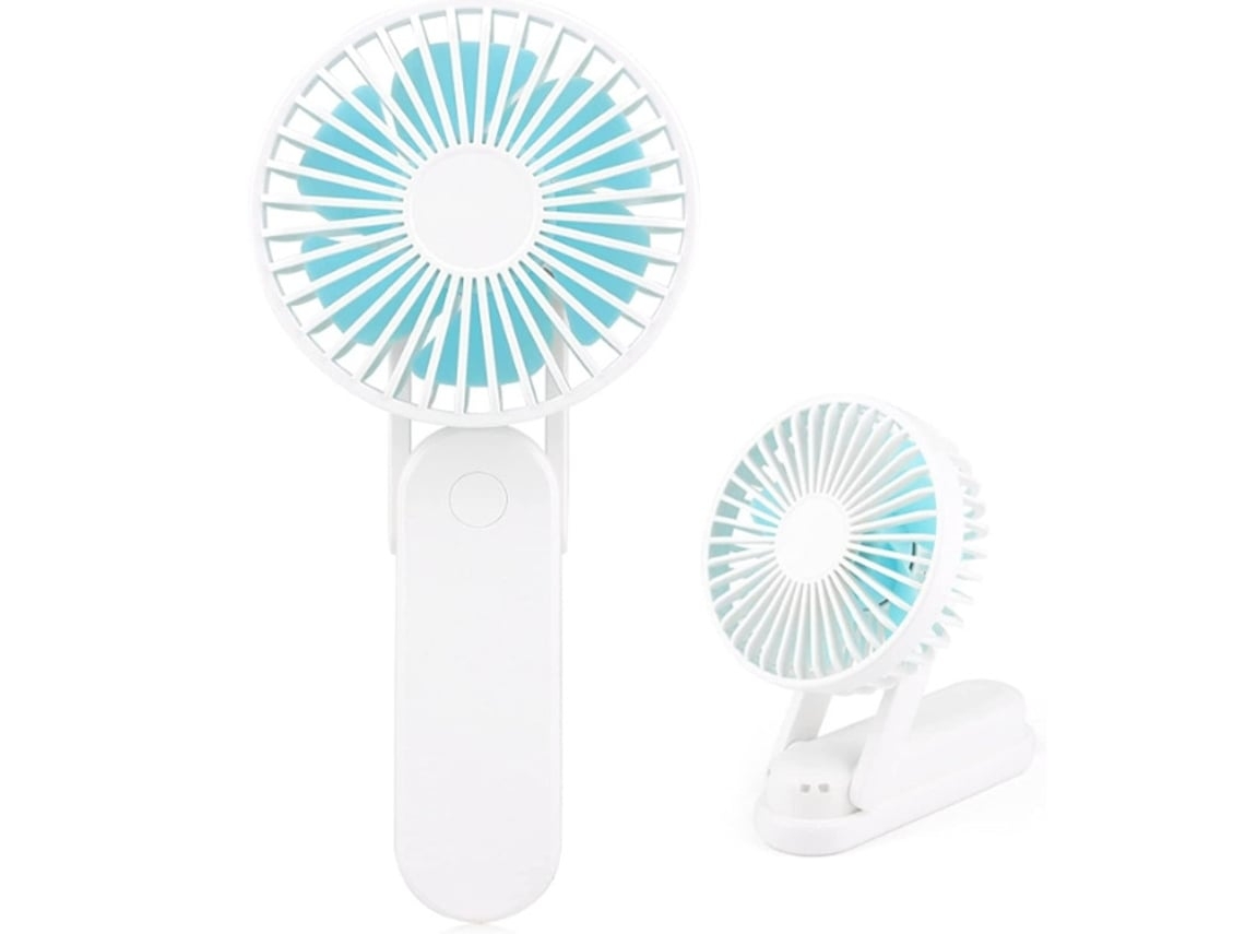 Ventilador de mano Mini ventiladores eléctricos USB portátil plegable ventilador de mesa con batería recargable de 2500 mAh 3 velocidades ajustables Gusshious