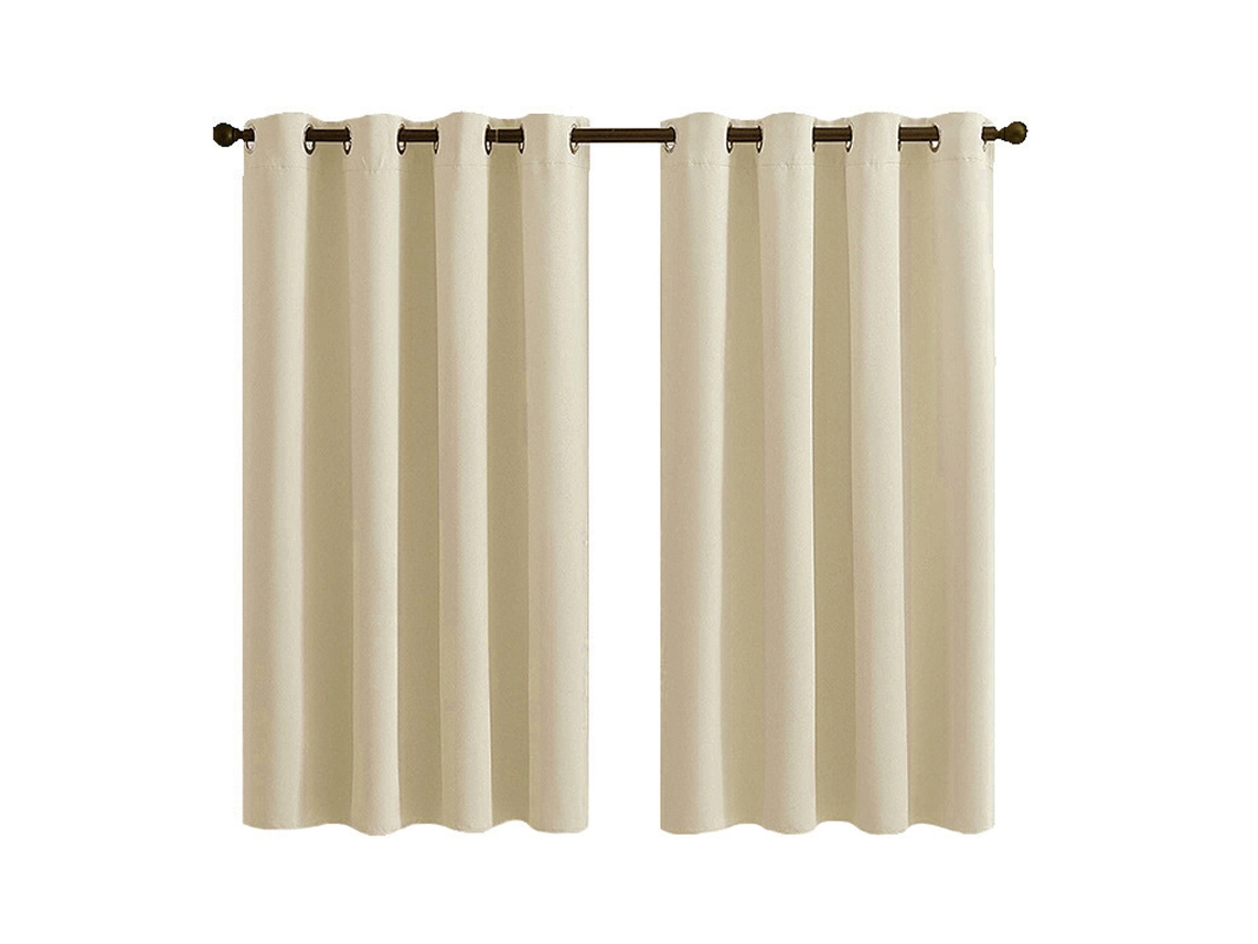 Cortinas Blackout 54 Pulgadas Largas 2 Paneles Para Dormitorio Salón Oscurecimiento Térmico Aislamiento Acústico Ahorro Energético Con Ojales Superior