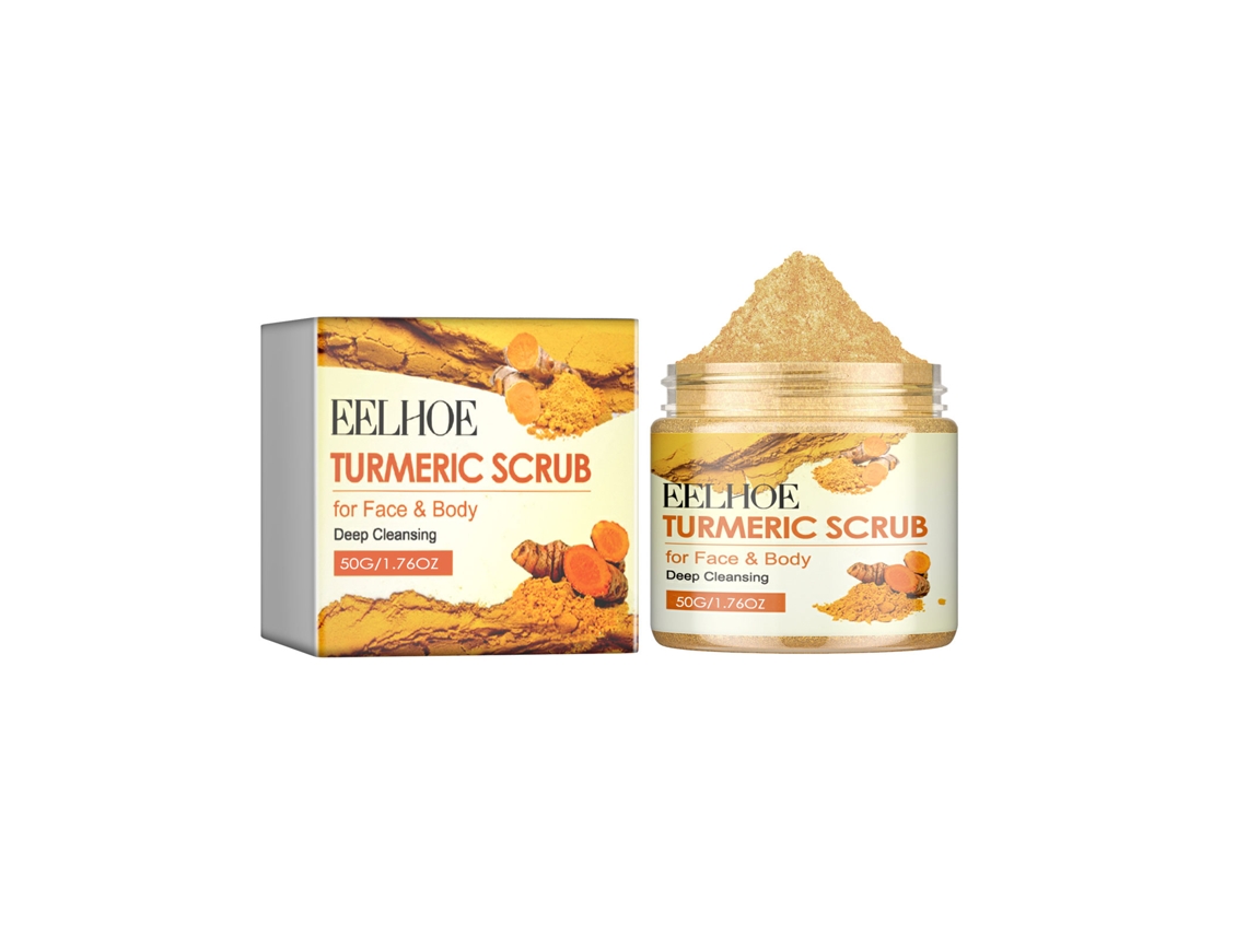 Gel exfoliante de cúrcuma para reparar la piel áspera.