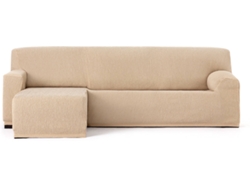 Funda de Chaise Longue Izquierda para Brazo Corto EYSA Premium Troya Tejido Elástico (310 x 110 x 110 cm - Poliéster y Algodón - Beige)