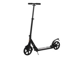 Patinete plegable con manillar ajustable para adultos y niños, con freno, ruedas grandes, capacidad de carga de 100 kg, color negro (a partir de 14 años).