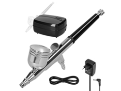 Kit De Compresor De Aire Y Aerógrafo Profesional 18psi 3 Velocidades Para Modelos, Maquillaje, Uñas, Pasteles Y Diy