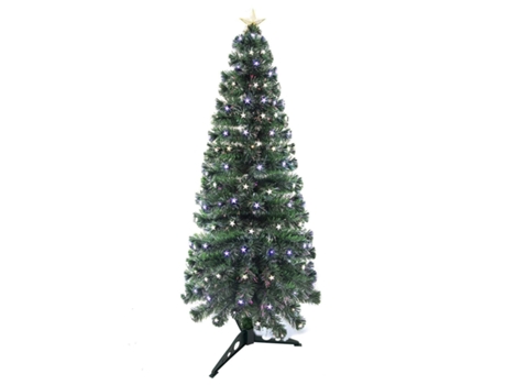 Árbol de Navidad 2023 con luces incorporadas Estrella Blanca y Azul 90cm