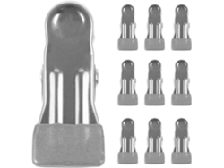 Inoomp Juego De 24 Clips Metálicos Para Piscinas Elevadas, Clips De Sujecións Al Viento Con Revestimiento