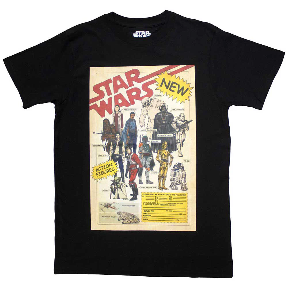 Rockinstone Unisex Star Wars Action Figures Camiseta Classic-m