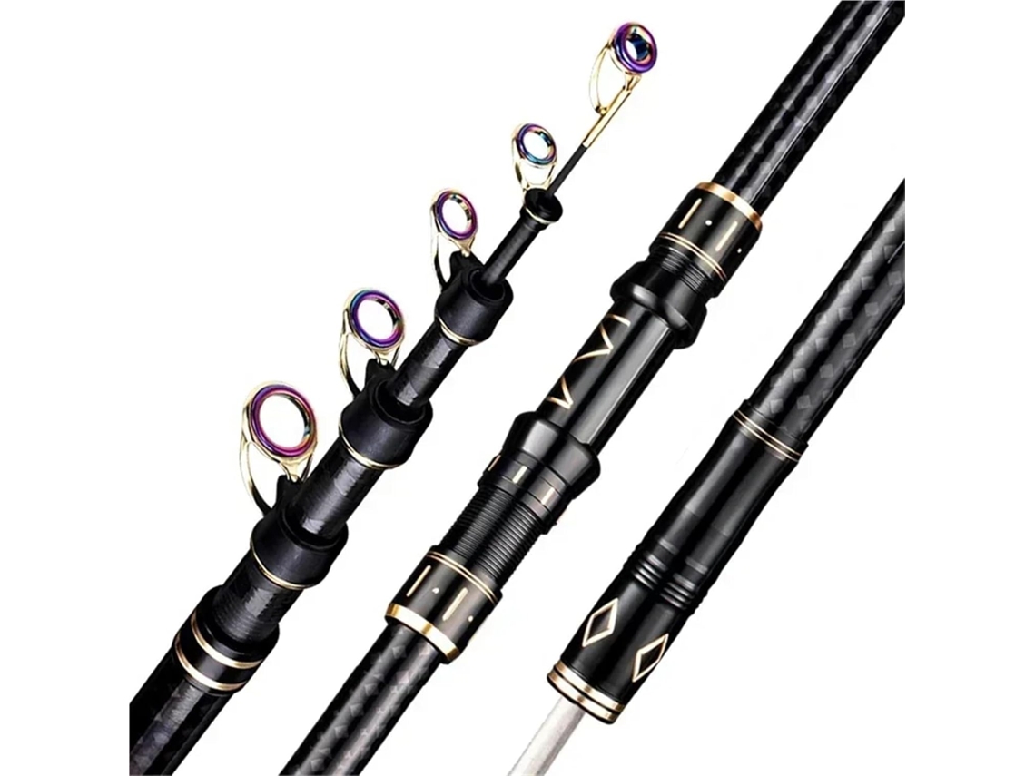 Caña De Pescar Telescópica Para Baitcasting 2,1 A 4,5 M, Accesorio Viaje, Potencia Spinning 10 250 G, Fibra...