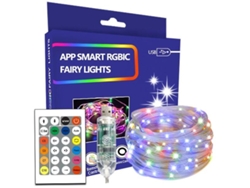 Decoraciones Para Árboles De Navidad 20 Metros Led Usb Cadena De Luz Música Sincronización Inteligente Bluetooth Control Remoto 16 Colores CHRUI