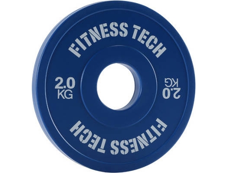 Disco de Musculación FITNESS TECH Plate Fraccionário Azul (2 kg)