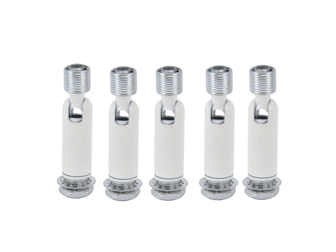 Rebe-5 Piezas Adaptador Techo Inclinado M10 Para Lámpara Colgante Candelabro Accesorios Suspensión Blanco