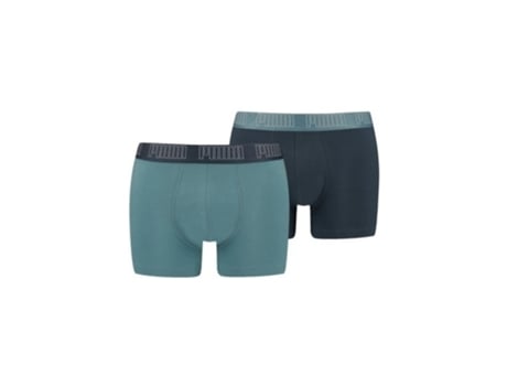 Bóxer Unisex PUMA Bipack Bold Blue Basic Sintetico Azul (S)