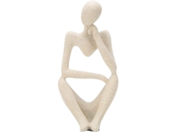 Estatua Del Pensador En Resina Sintética Pulida, Diseño Hueco Único, Escultura Abstracta.