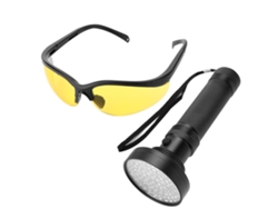Rebe-linterna Uv Con 100 Led Para Detectar Manchas De Mascotas Y Escorpiones, Linterna Negra Con Gafas Uv