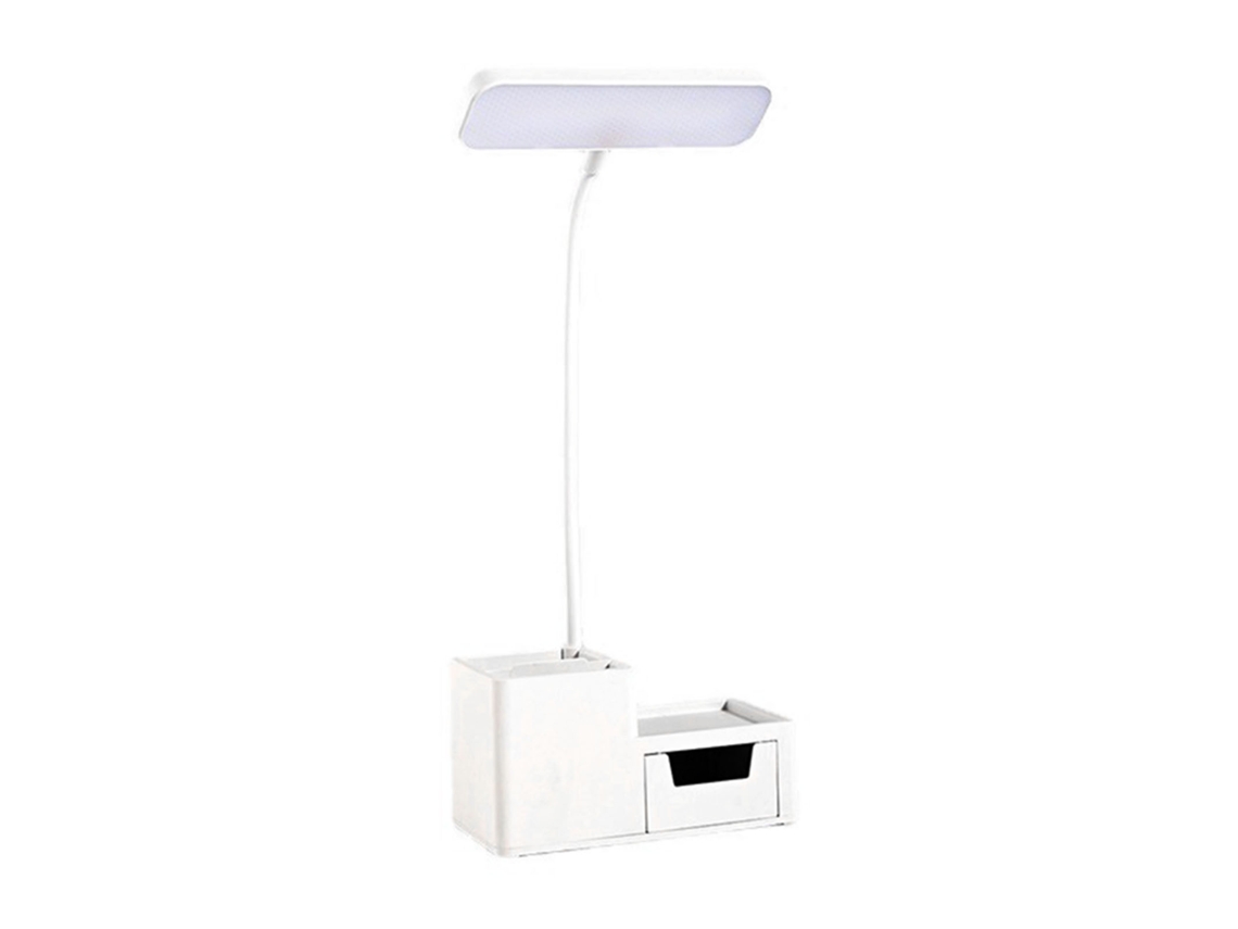 2026-lámpara De Escritorio Led Regulable Con Porta Lápices Y Teléfono, Luz De Lectura Usb Para Dormitorio Y Oficina, Cuidado Ocular