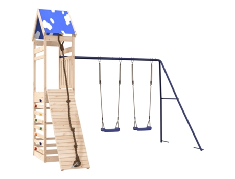 Parque infantil de exterior de VIDAXL madera maciza de pino