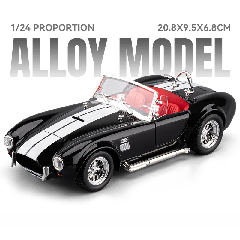 (preto) Miniatura De Carro Em Liga Metálica, Escala 1:24, Com Efeitos De Som E Luz.
