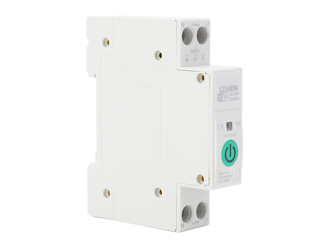 Yncm2026-interruptor Eléctrico Inteligente Wifi Con Medidor Y Temporizador, Montaje Din Rail 1p 63a Ac90-300v