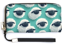 Cartera Cuero Con Cremallera Para Mujer Diseño Estampado