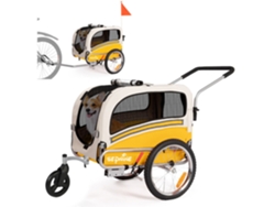 Sepnine 20303b Remolque Para Mascotas, Plegable, Impermeable, 30kg - Amarillo