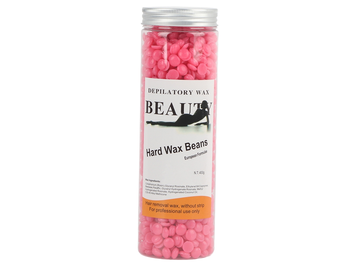 Cera Quemada Dura Depilatoria 400g Frijoles Cera Para Depilar Brazos Cuerpo Bikini Fresa