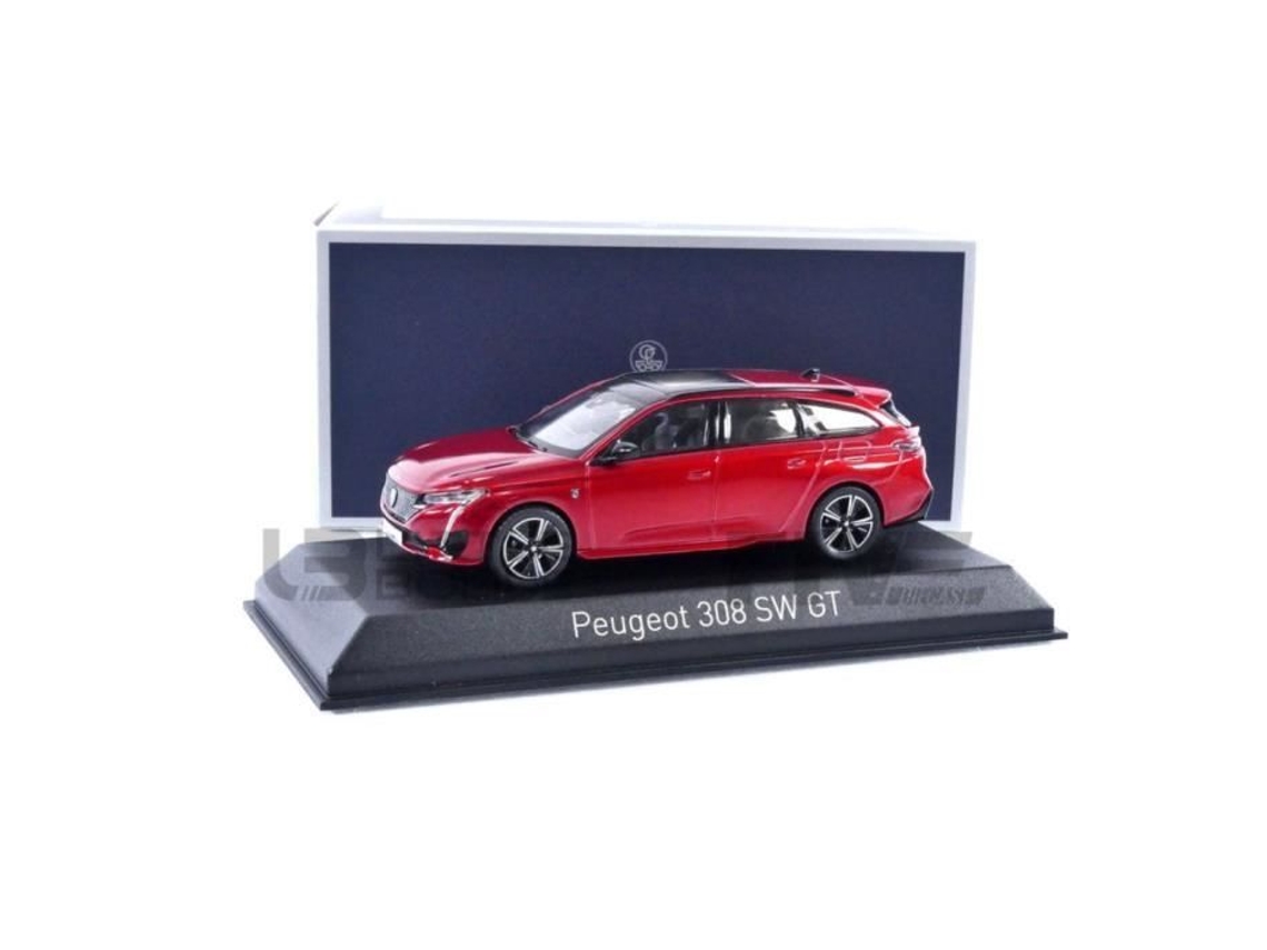 Norev Coche Miniatura de Colección 1/43 Peugeot 308 Sw Gt 2021 Elixir Rojo 473938