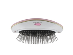 Pente elétrico antiestático 2026 com íons negativos e massageador de cabelo portátil rosa