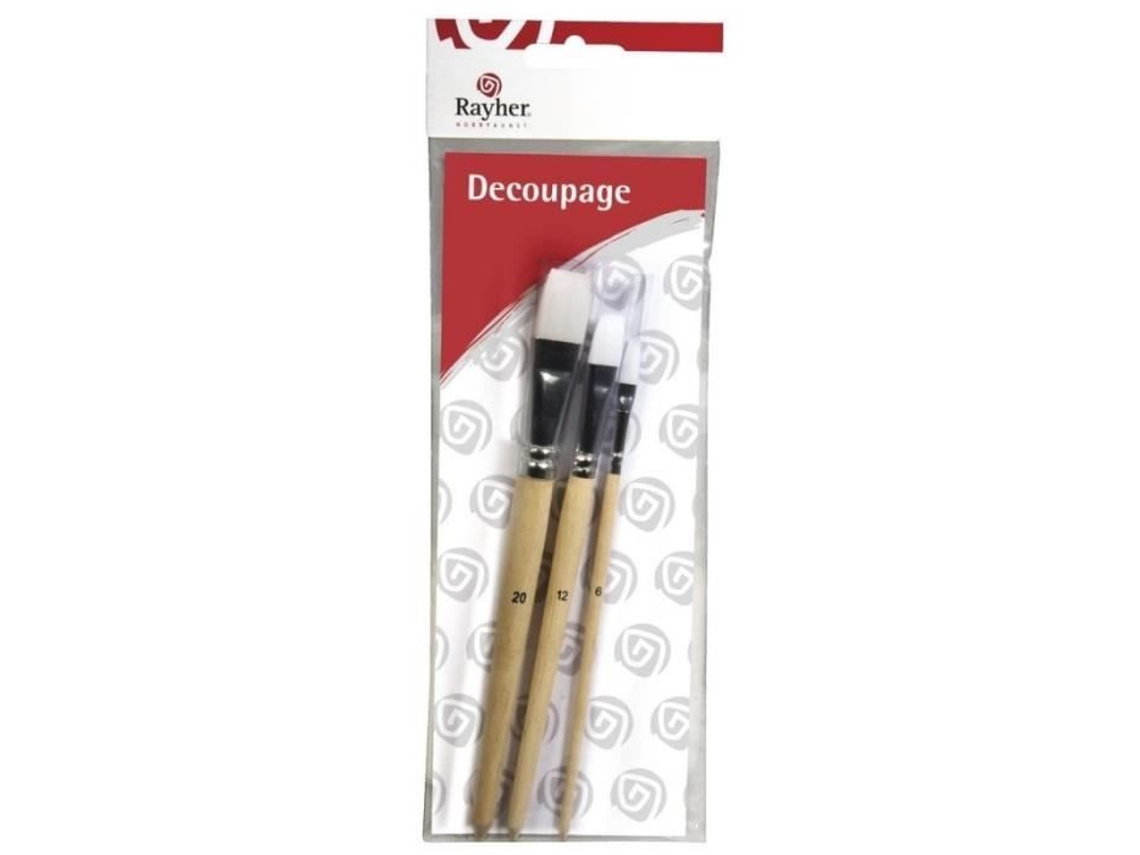Kit de pinceles para decoupage Rayher Cantidad 3