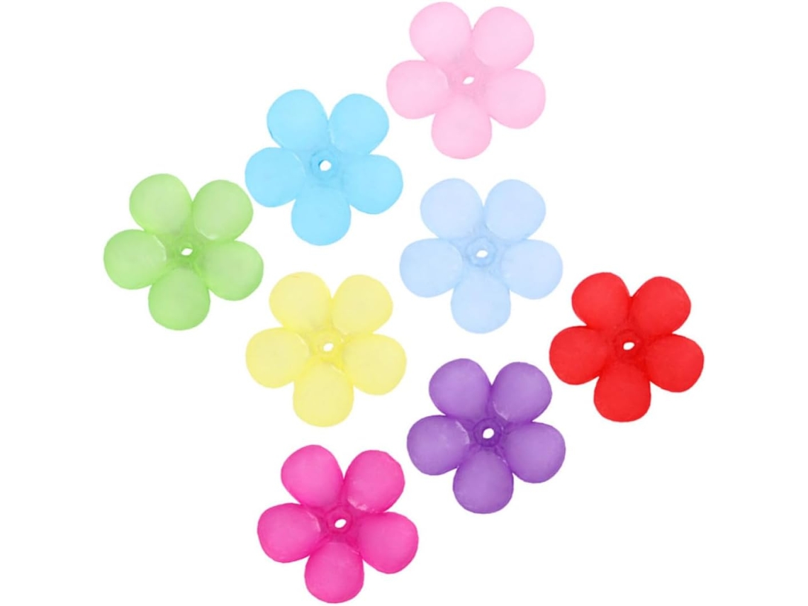 380 Cuentas Acrílicas Con Forma De Flor